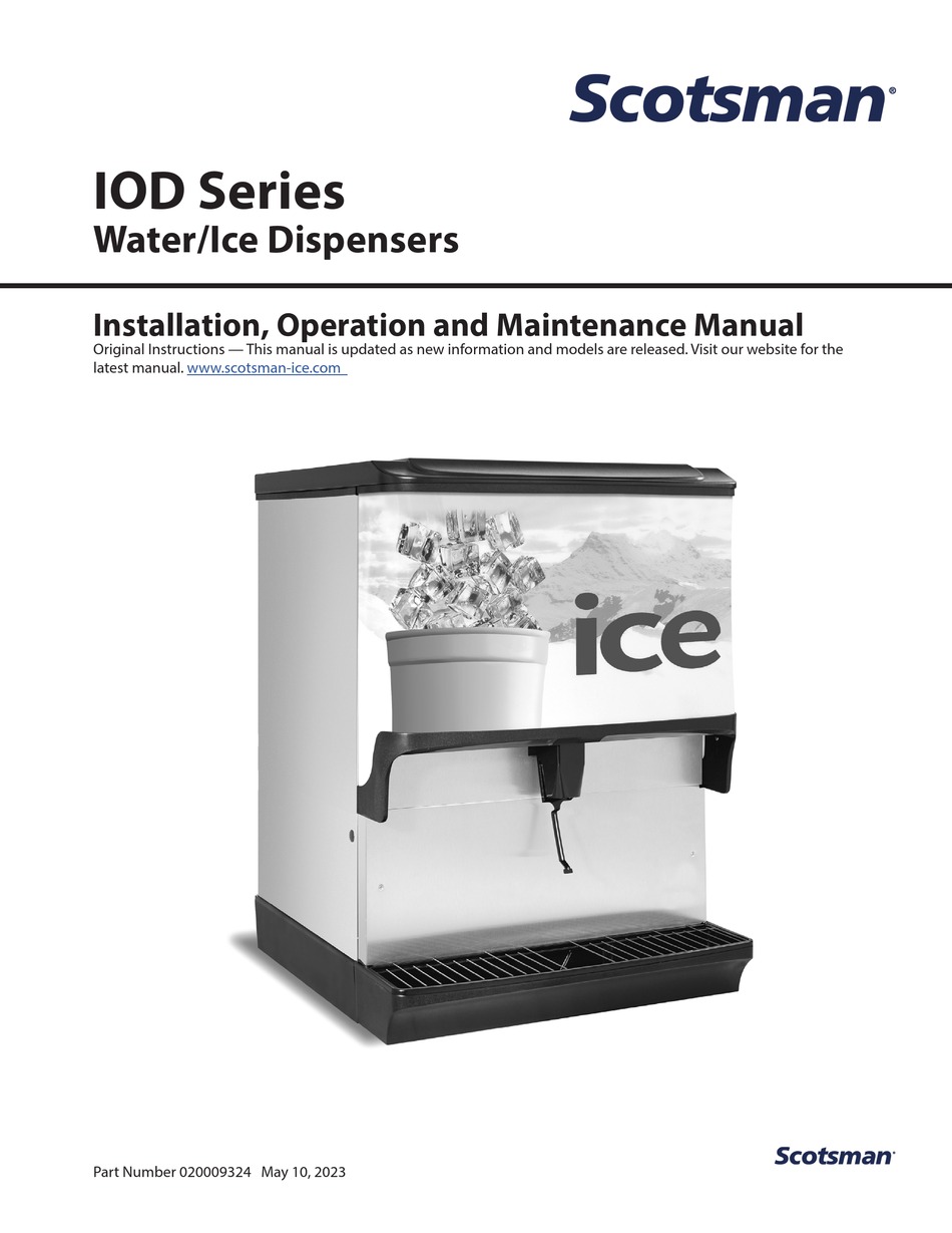 SCOTSMAN IOD SERIES INSTALLATION, OPERATION AND MAINTENANCE MANUAL Pdf