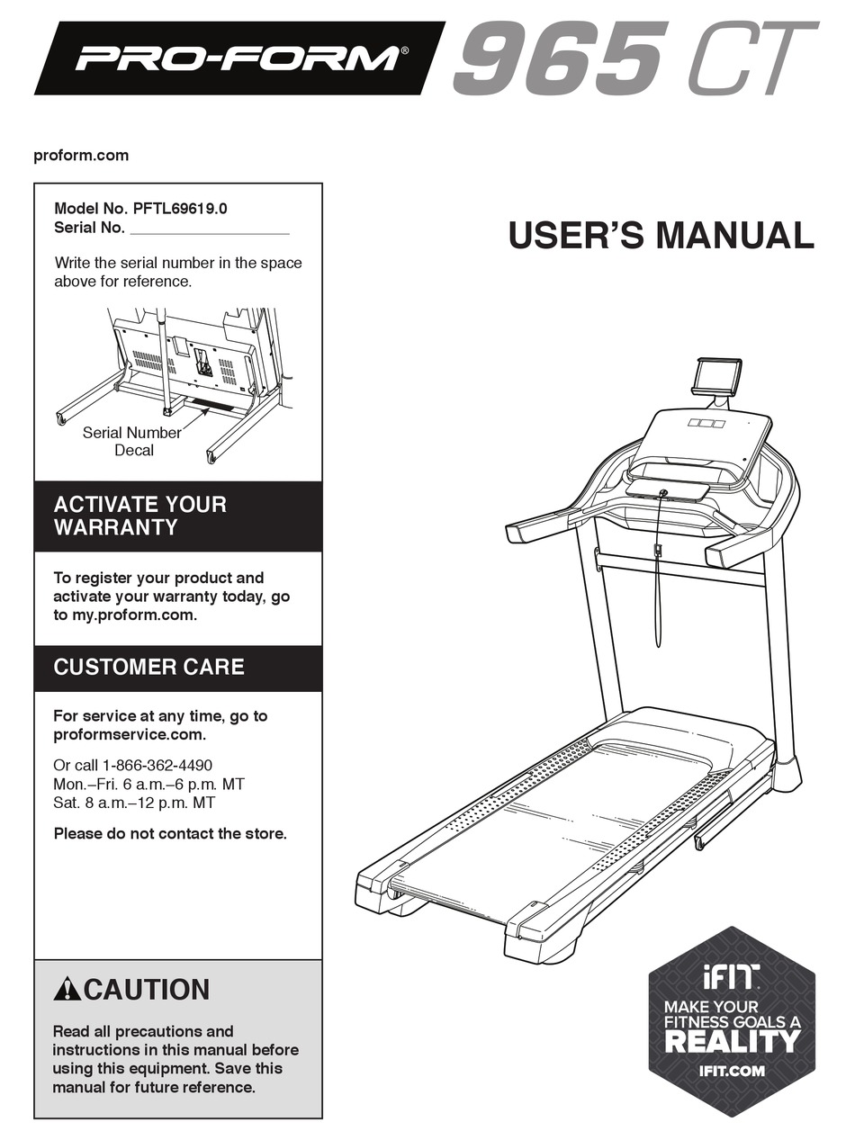 Exercise Guidelines Pro Form 965 CT User Manual Page 29