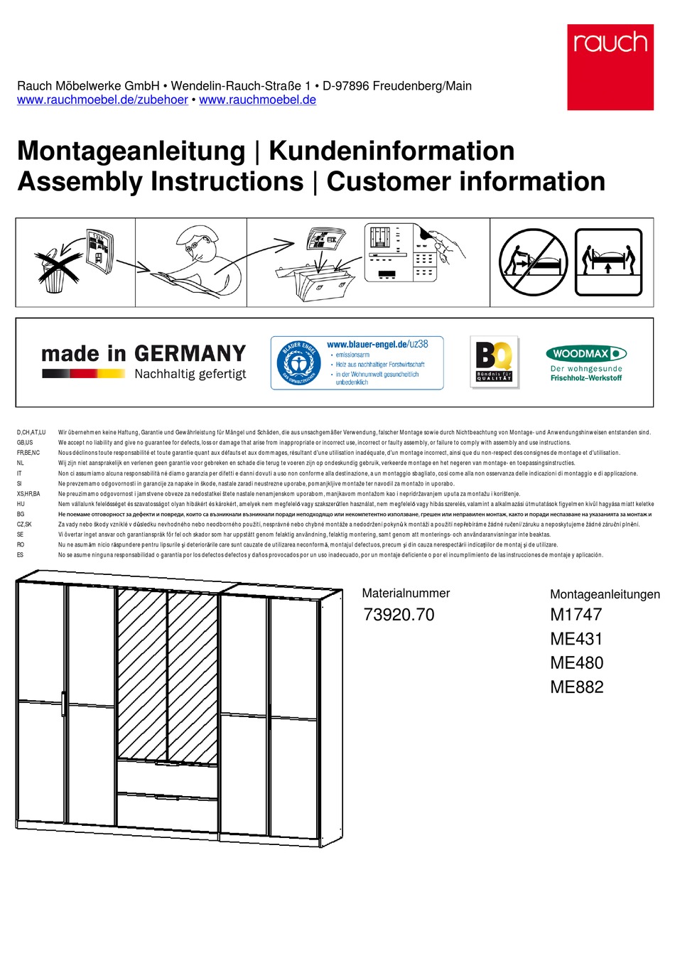 RAUCH ME882 ASSEMBLY INSTRUCTIONS MANUAL Pdf Download ManualsLib