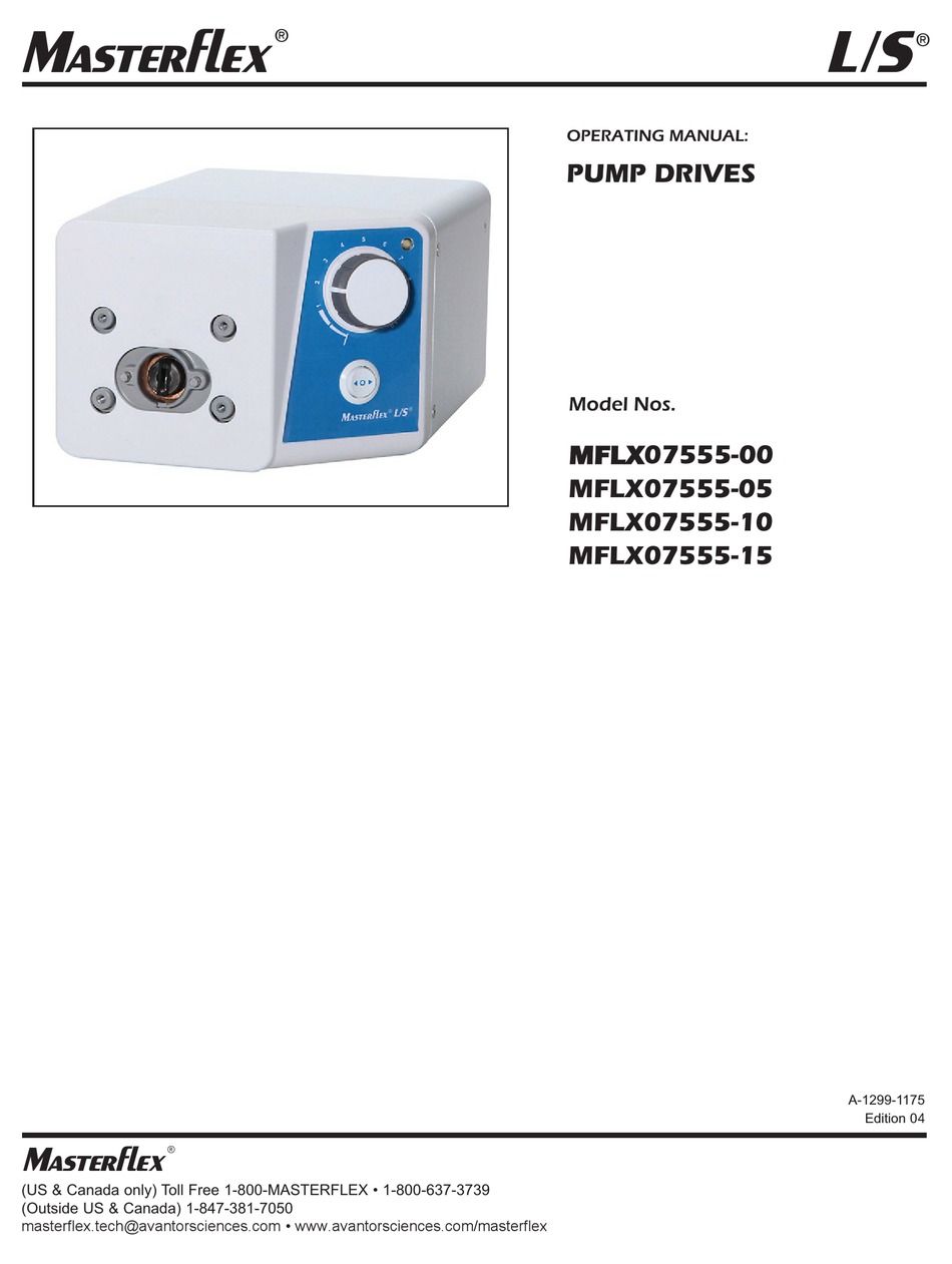 MASTERFLEX MFLX0755500 OPERATING MANUAL Pdf Download ManualsLib