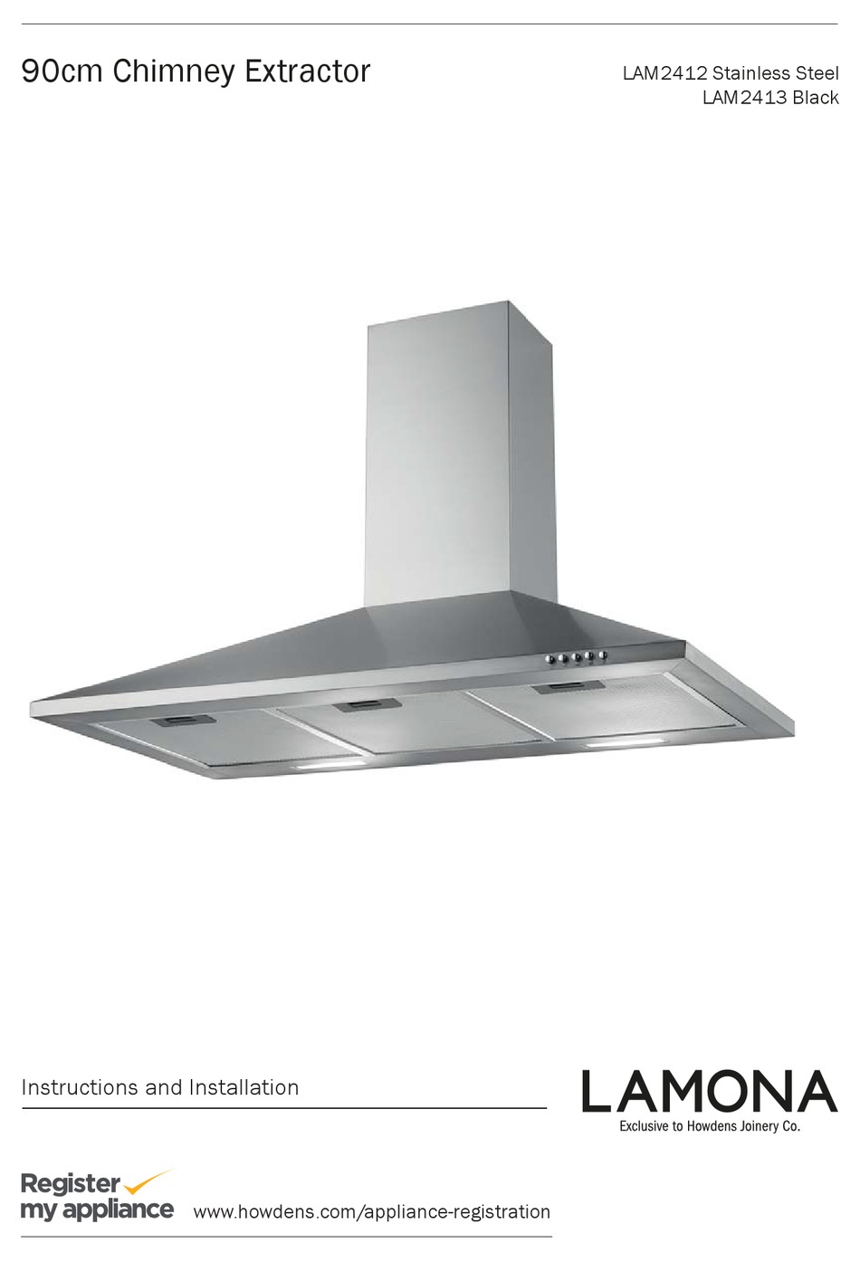 LAMONA LAM2412 STAINLESS STEEL INSTRUCTIONS AND INSTALLATION Pdf