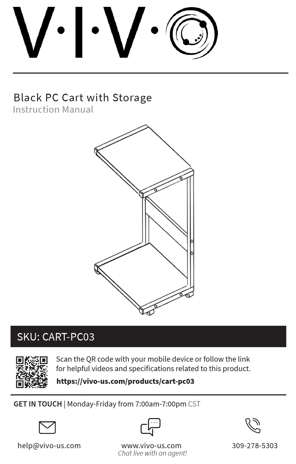 VIVO CARTPC03 INSTRUCTION MANUAL Pdf Download ManualsLib