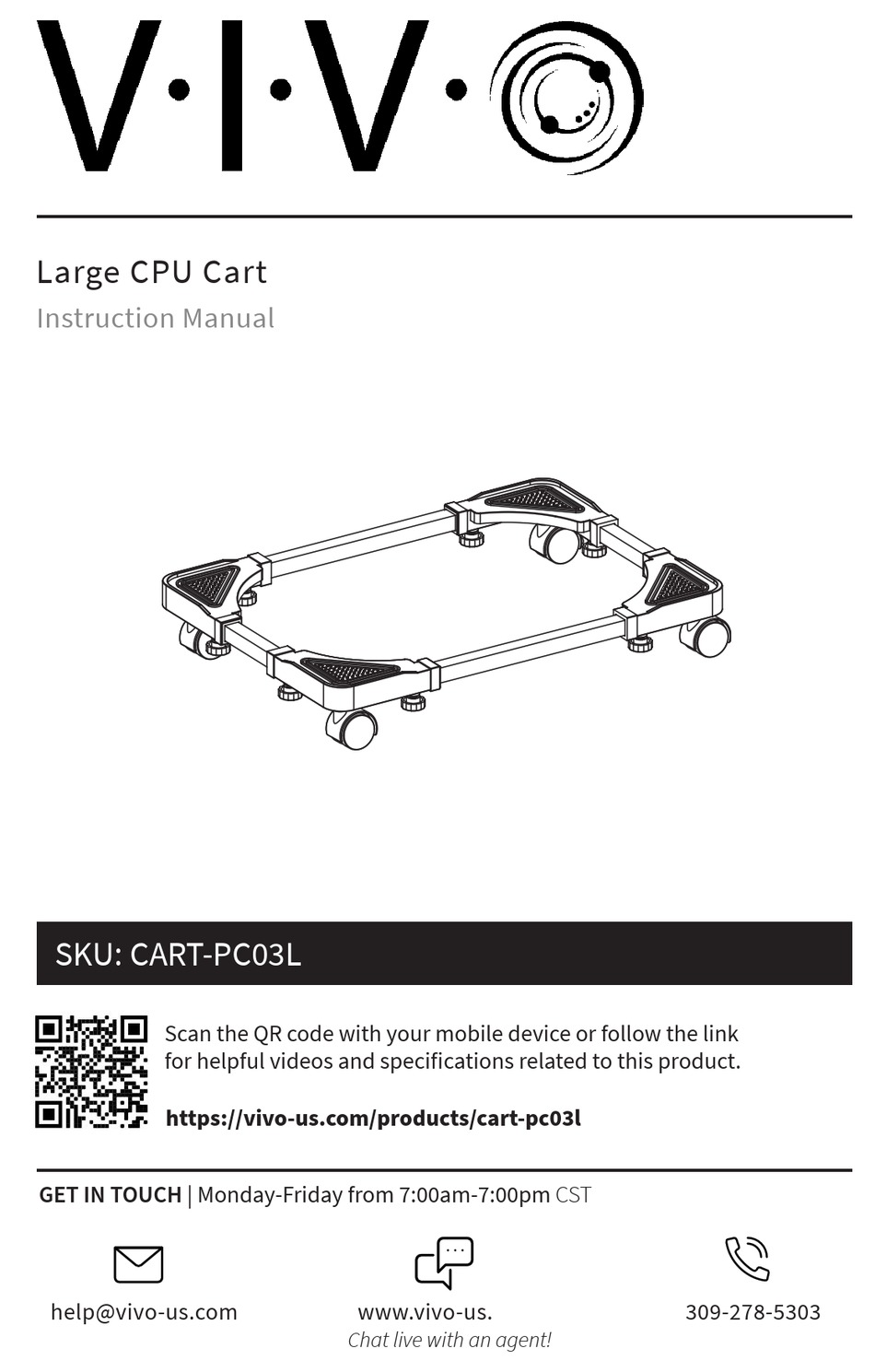 VIVO CARTPC03L INSTRUCTION MANUAL Pdf Download ManualsLib
