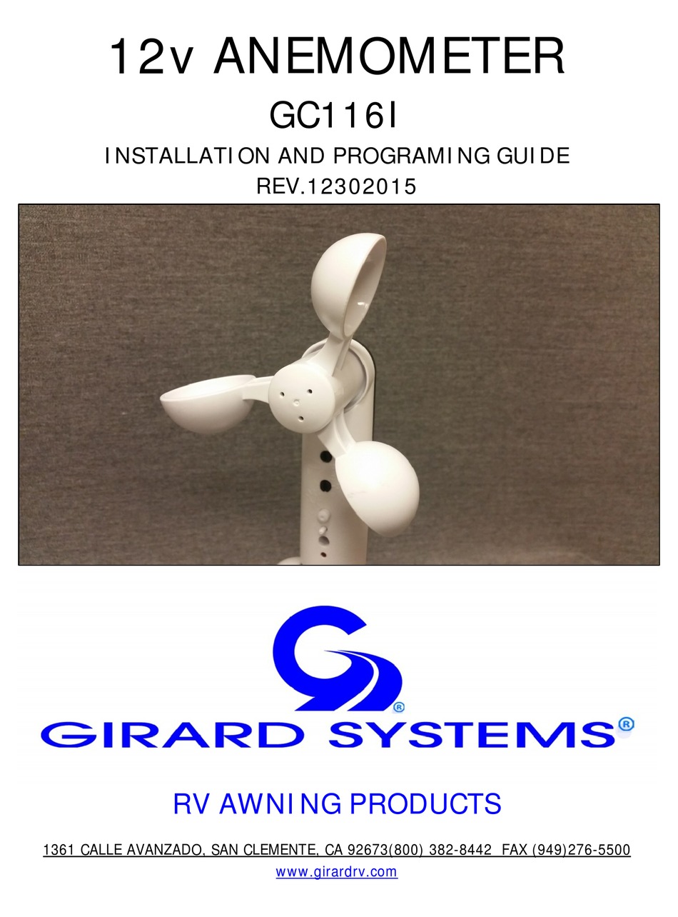 GIRARD SYSTEMS GC116I INSTALLATION & PROGRAMMING MANUAL Pdf Download
