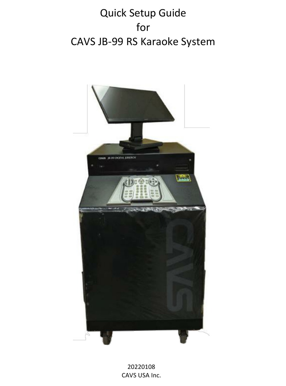CAVS JB99 RS QUICK SETUP MANUAL Pdf Download ManualsLib