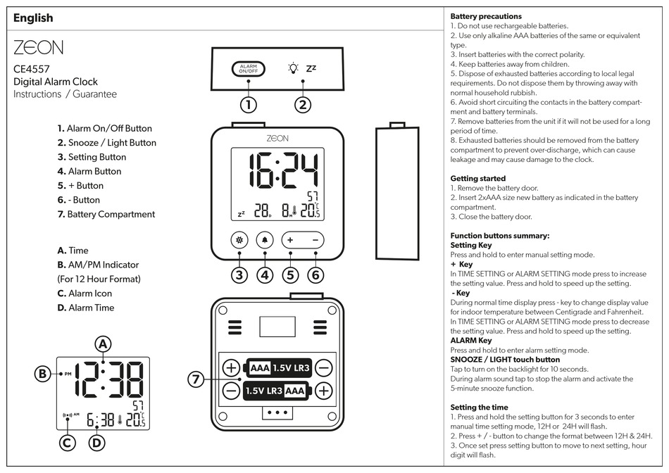 ZEON CE4557 INSTRUCTIONS MANUAL Pdf Download ManualsLib