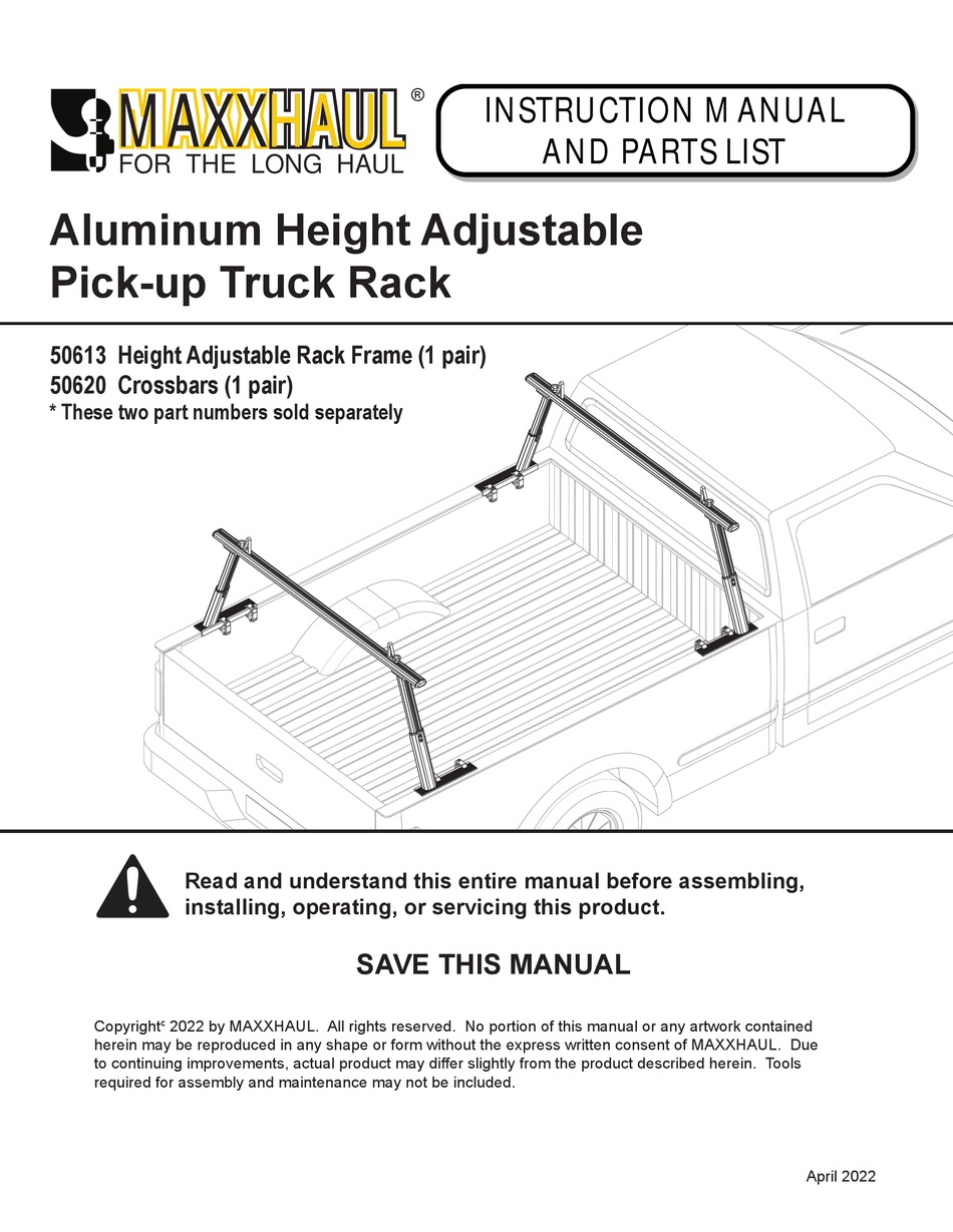 MAXXHAUL 50613 INSTRUCTION MANUAL AND PARTS LIST Pdf Download ManualsLib