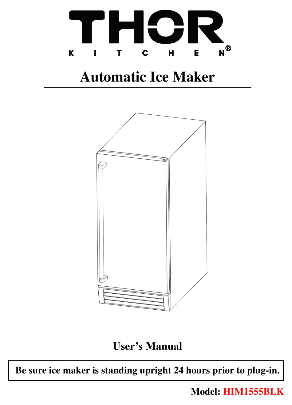 THOR KITCHEN HIM1555BLK USER MANUAL Pdf Download ManualsLib