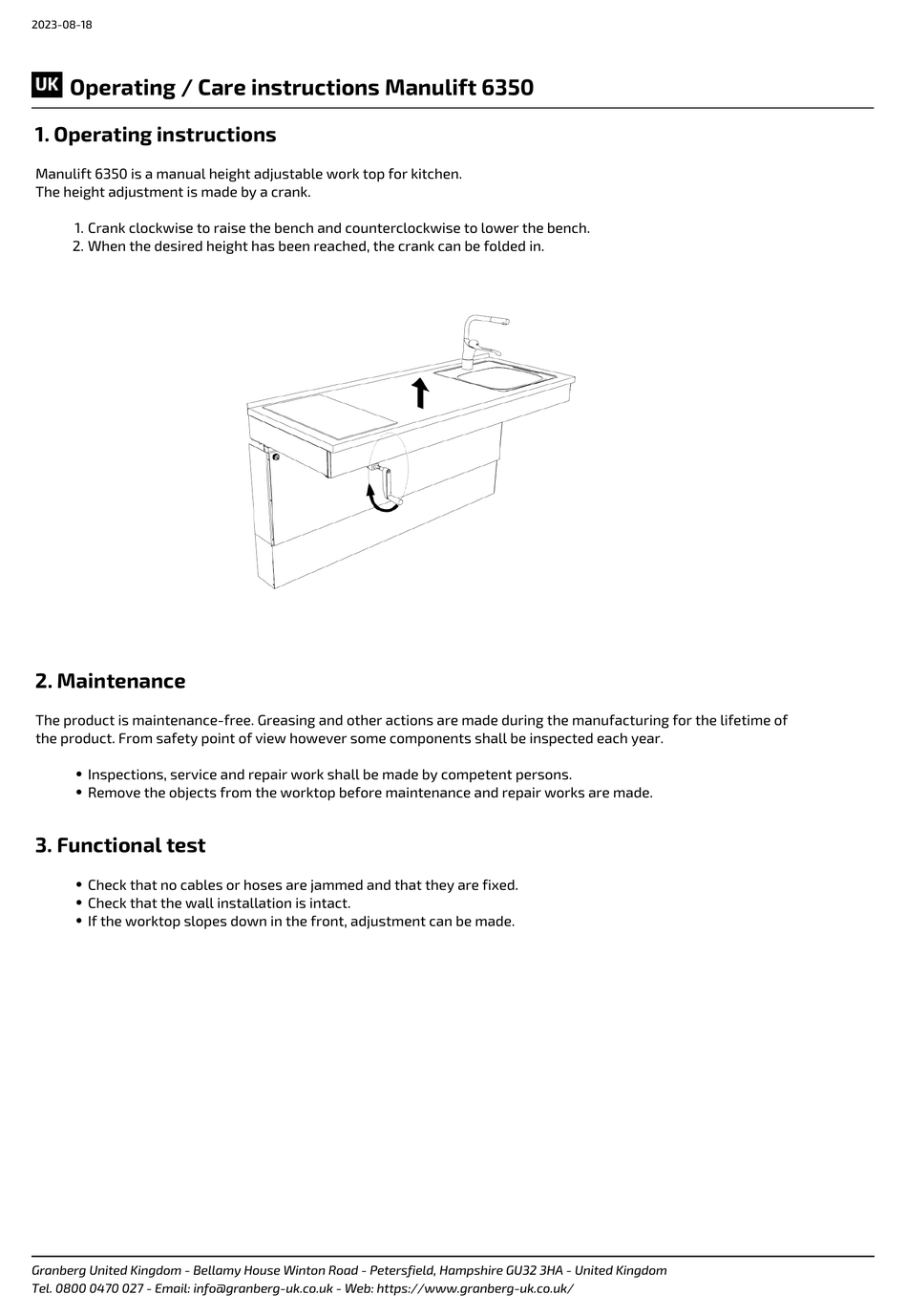 GRANBERG MANULIFT 6350 OPERATING AND CARE INSTRUCTIONS Pdf Download granberg-manulift-6350-operating-and-care-instructions-pdf-download
