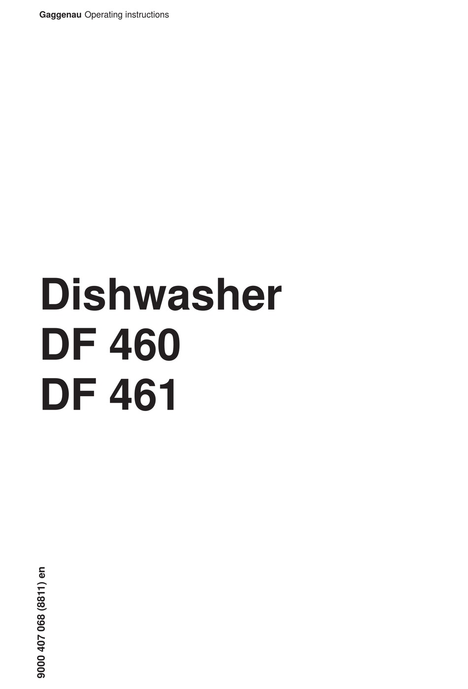 GAGGENAU DF 460 OPERATING INSTRUCTIONS MANUAL Pdf Download ManualsLib