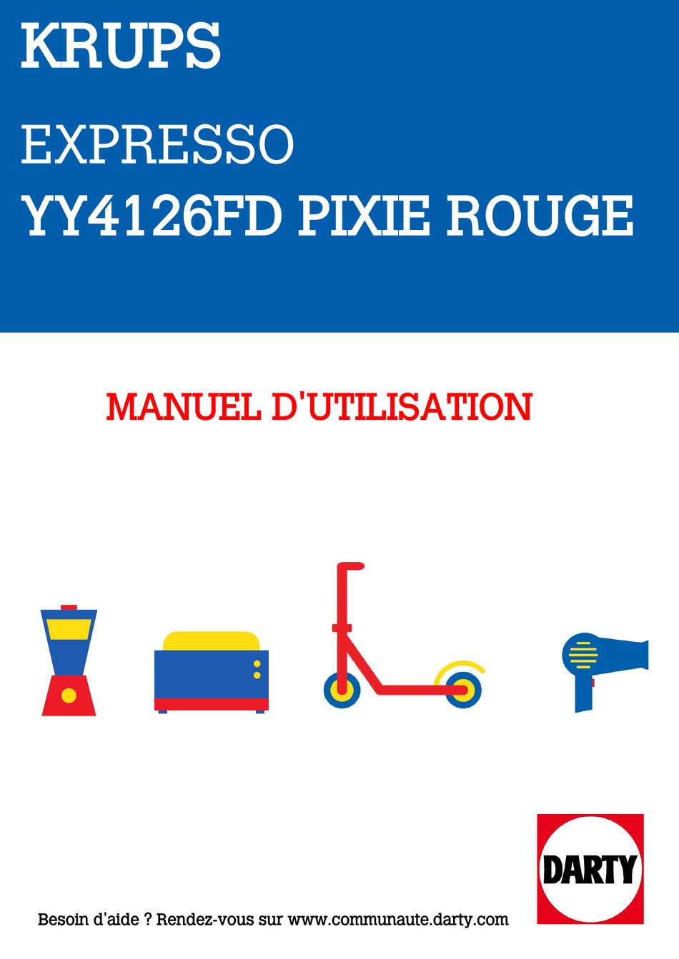 KRUPS NESPRESSO MY MACHINE YY4126FD PIXIE ROUGE MANUAL Pdf Download