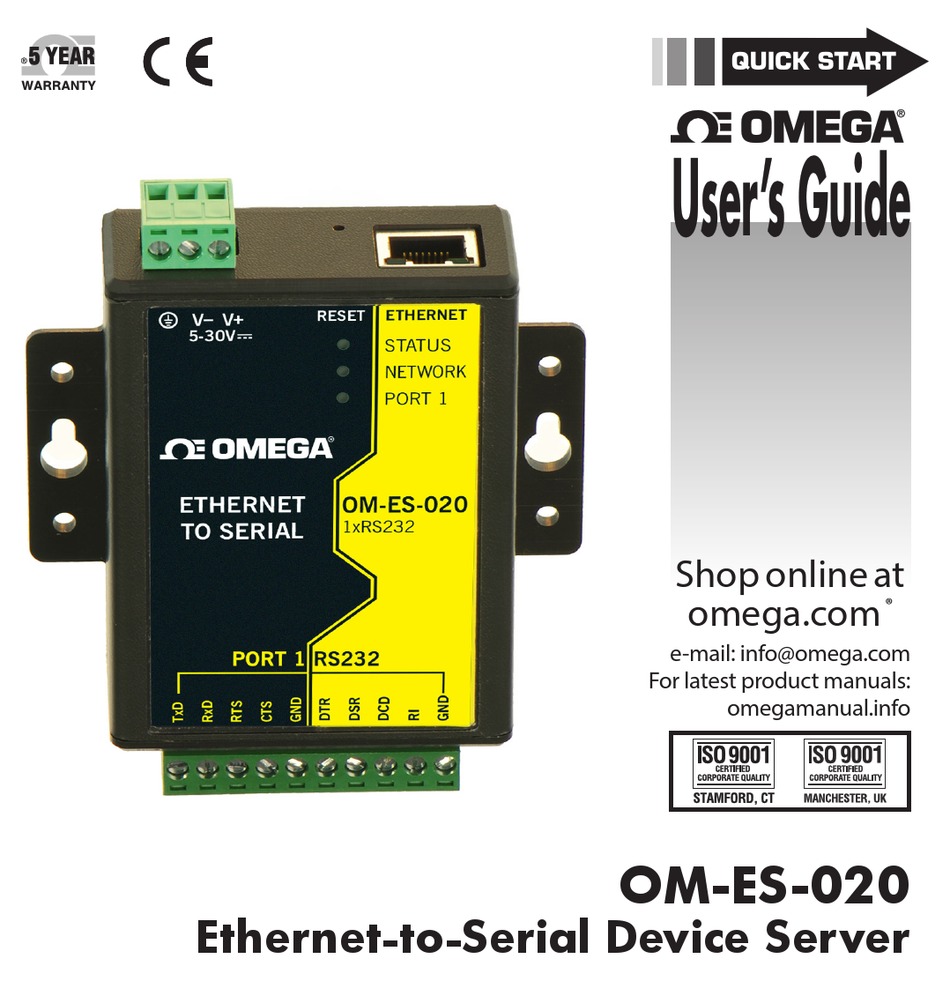 OMEGA OMES020 USER MANUAL Pdf Download ManualsLib