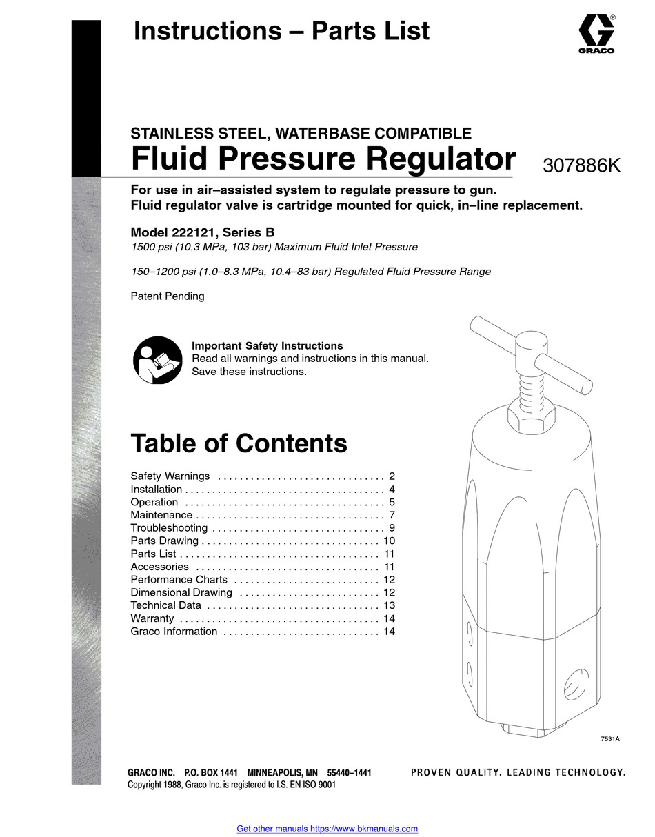 GRACO B SERIES INSTRUCTIONSPARTS LIST MANUAL Pdf Download ManualsLib