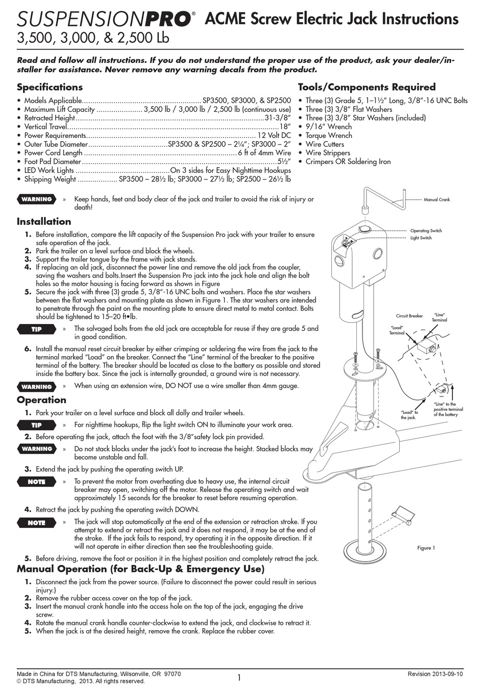 DTS SUSPENSION PRO SP3500 INSTRUCTIONS Pdf Download ManualsLib