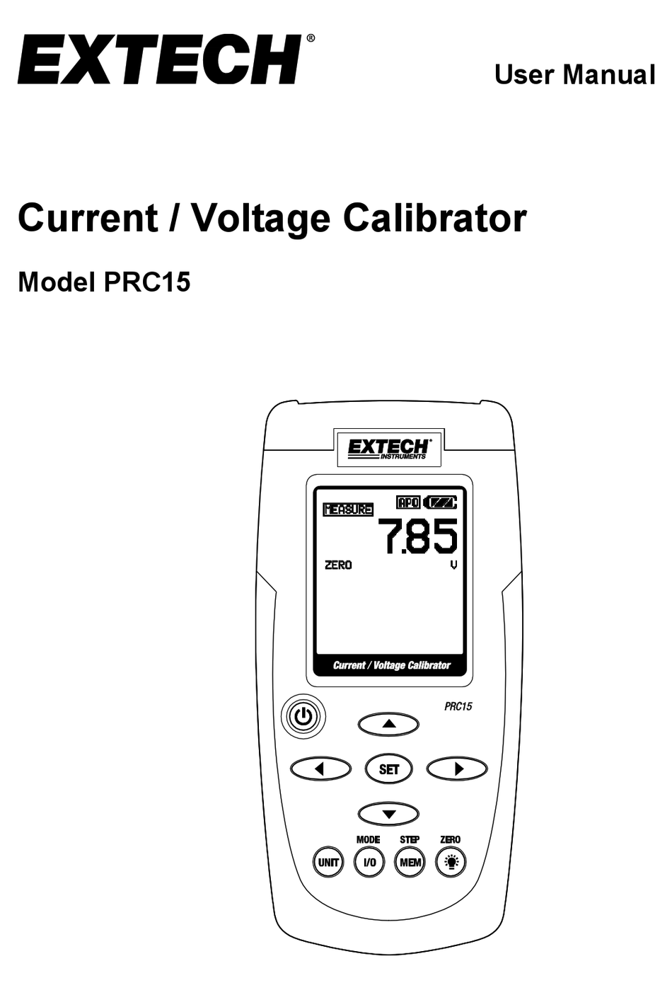 EXTECH INSTRUMENTS PRC15 USER MANUAL Pdf Download ManualsLib