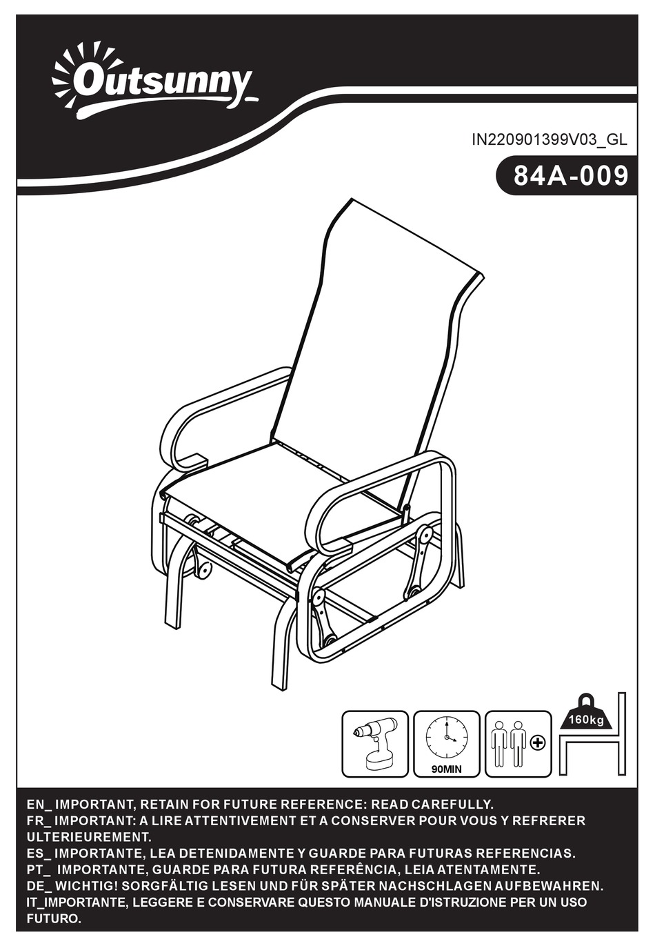 OUTSUNNY 84A-009 MANUAL Pdf Download | ManualsLib