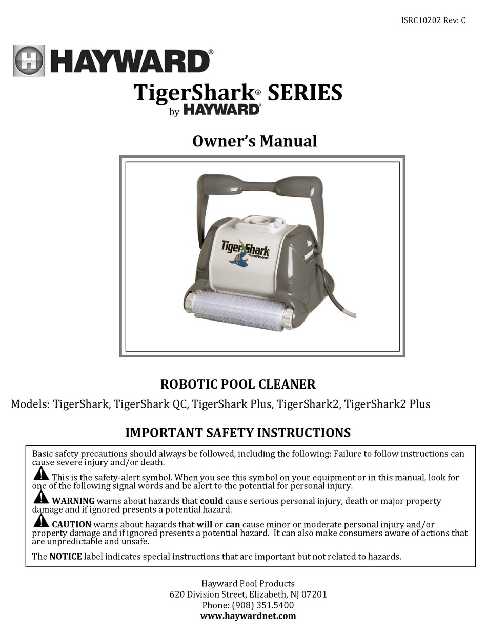 HAYWARD TIGERSHARK QC OWNER