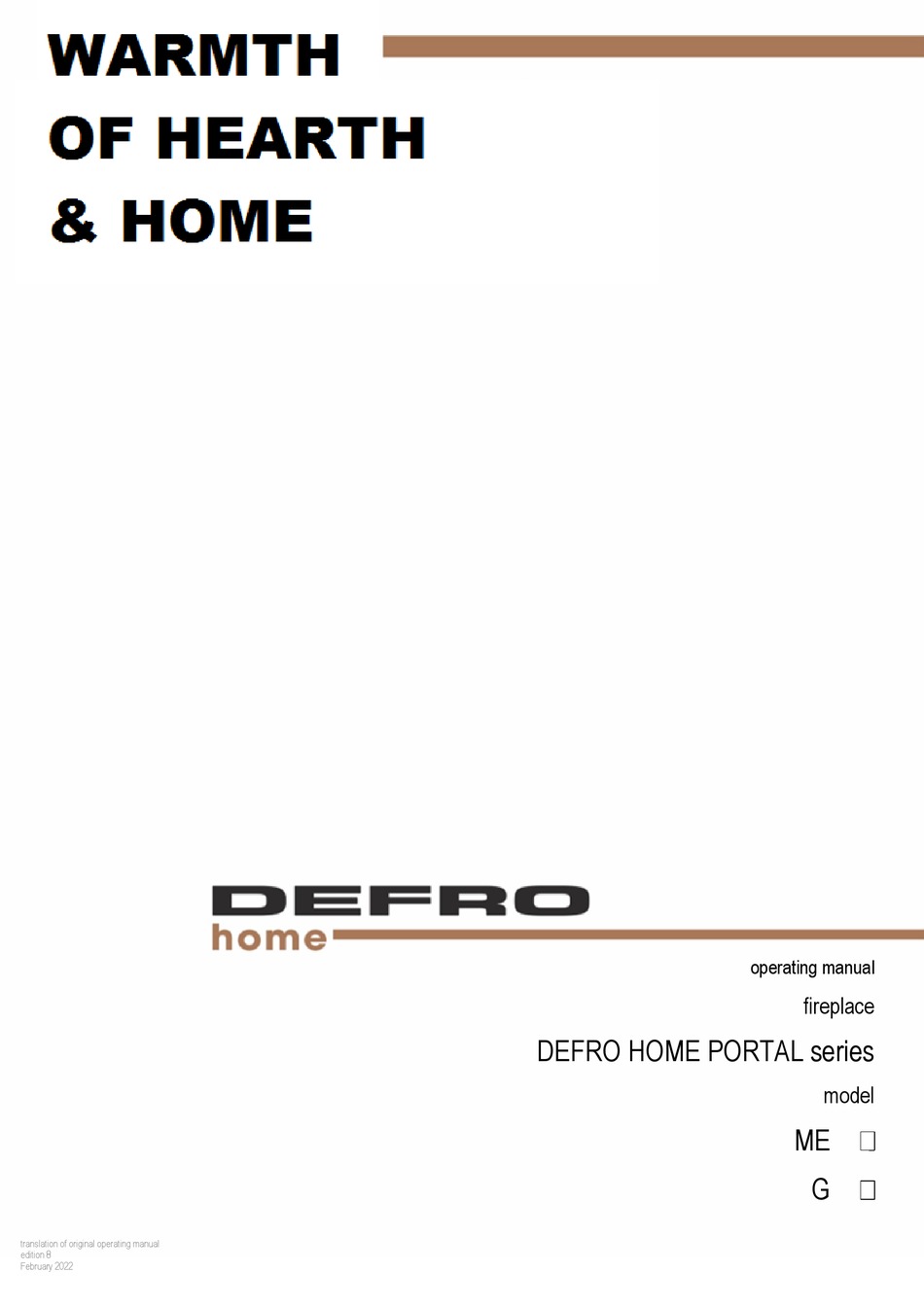 DEFRO HOME PORTAL SERIES OPERATING MANUAL Pdf Download ManualsLib