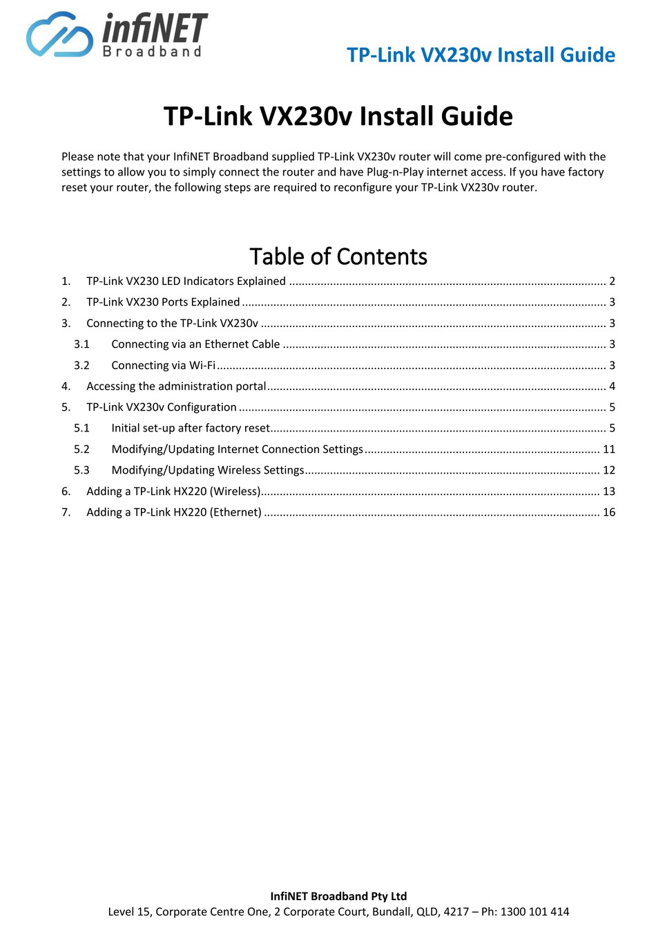TPLINK VX230V INSTALL MANUAL Pdf Download ManualsLib
