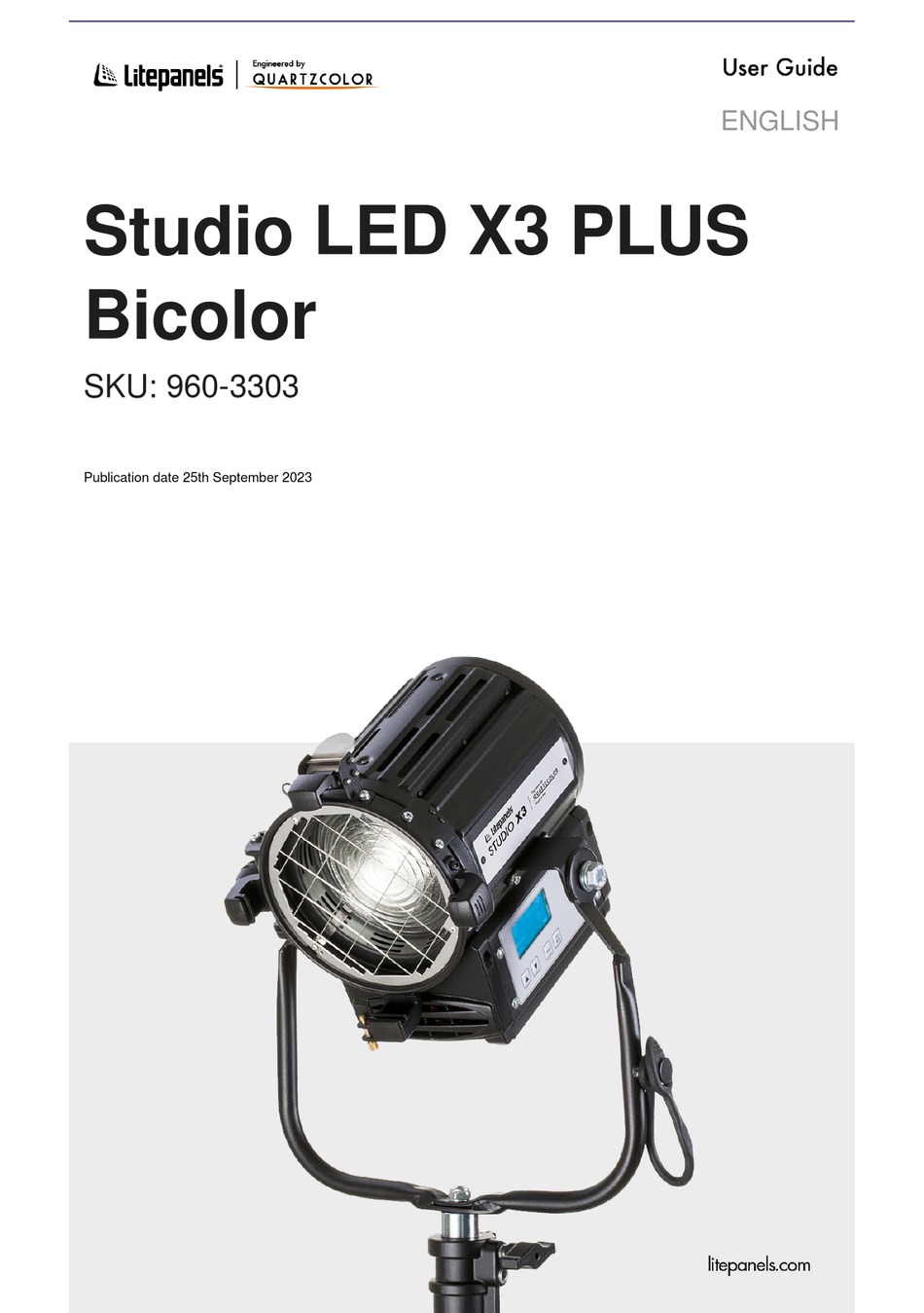 LITEPANELS STUDIO LED X3 PLUS BICOLOR USER MANUAL Pdf Download ManualsLib