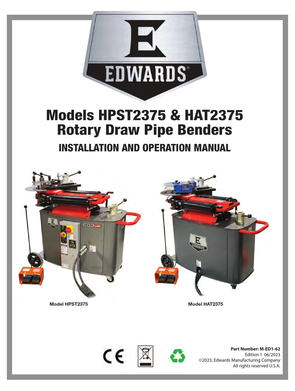 EDWARDS HPST2375 INSTALLATION AND OPERATION MANUAL Pdf Download