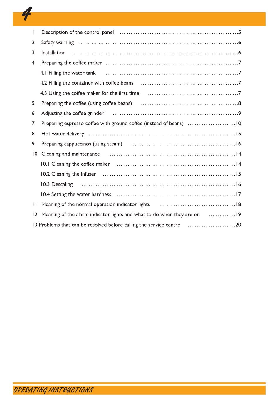 DELONGHI MAGNIFICA ESAM3200.S OPERATING INSTRUCTIONS MANUAL Pdf