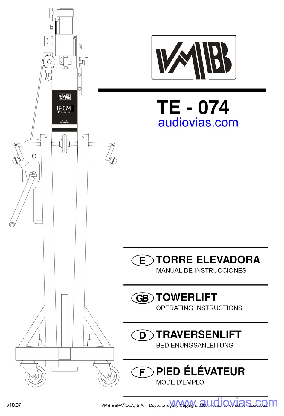 VMB TE074 OPERATING INSTRUCTIONS MANUAL Pdf Download ManualsLib