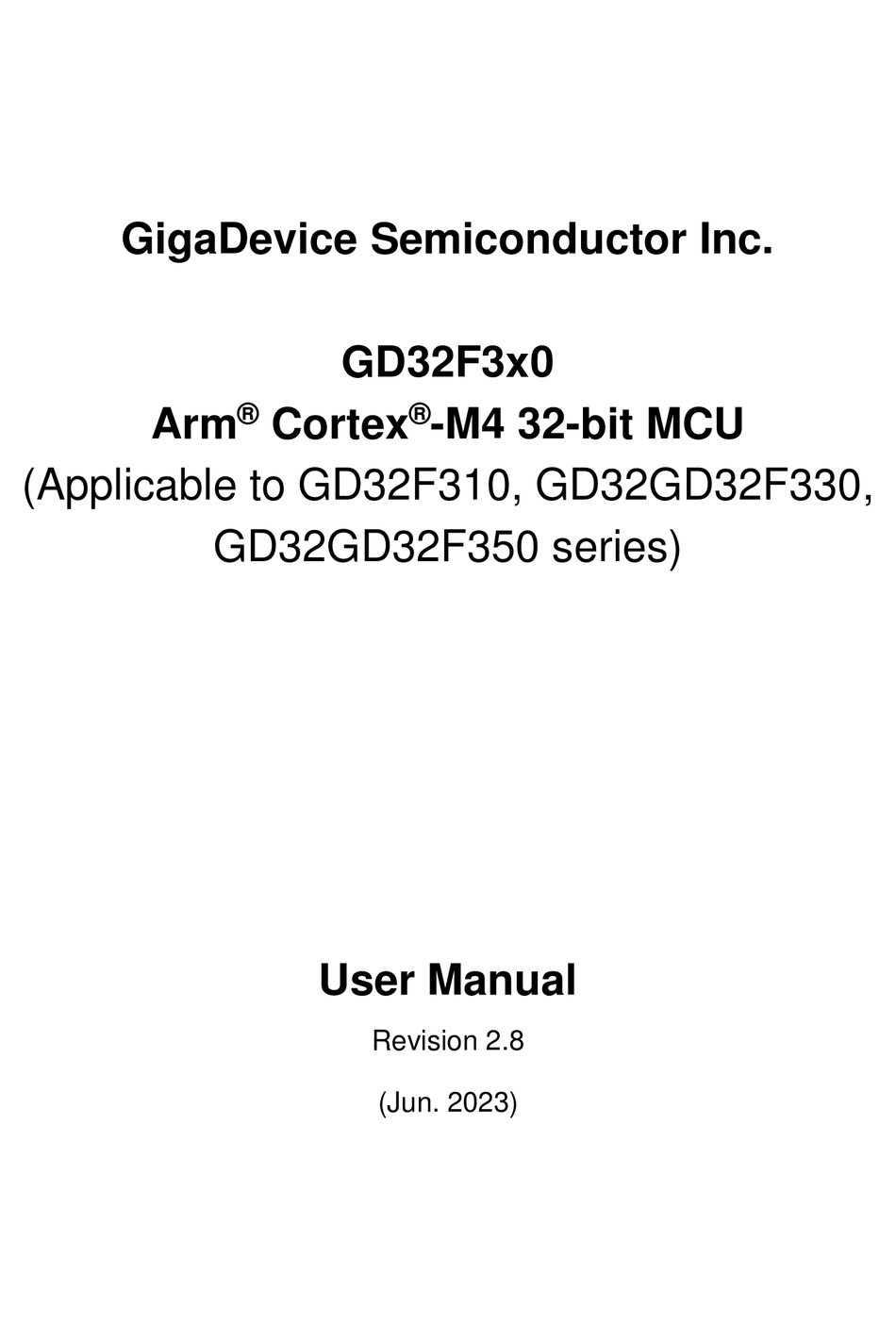 GIGADEVICE SEMICONDUCTOR GD32F3 0 SERIES USER MANUAL Pdf Download ...
