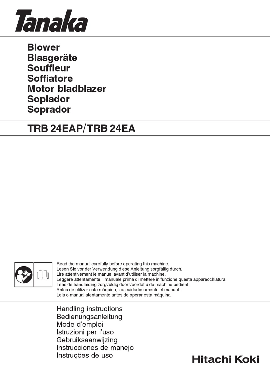 HITACHI TANAKA TRB 24EAP HANDLING INSTRUCTIONS MANUAL Pdf Download