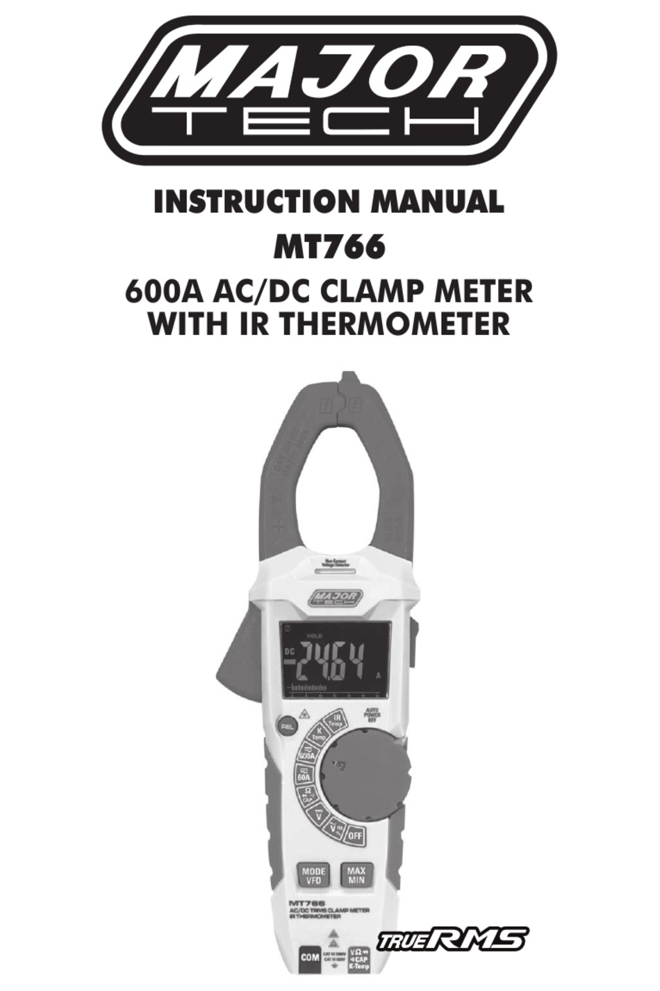 MAJOR TECH MT766 INSTRUCTION MANUAL Pdf Download ManualsLib