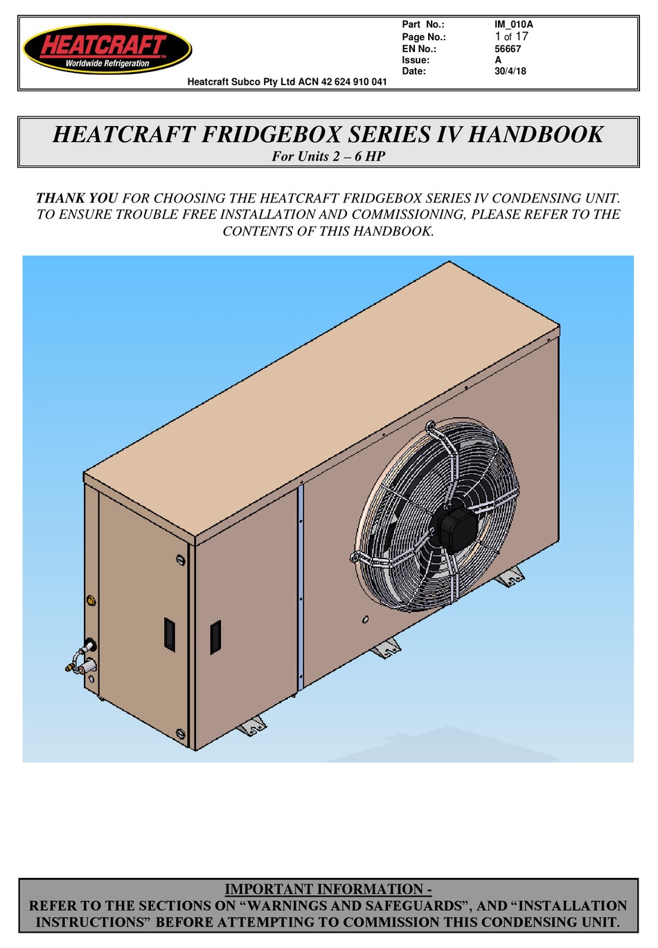 HEATCRAFT IV SERIES HANDBOOK Pdf Download ManualsLib