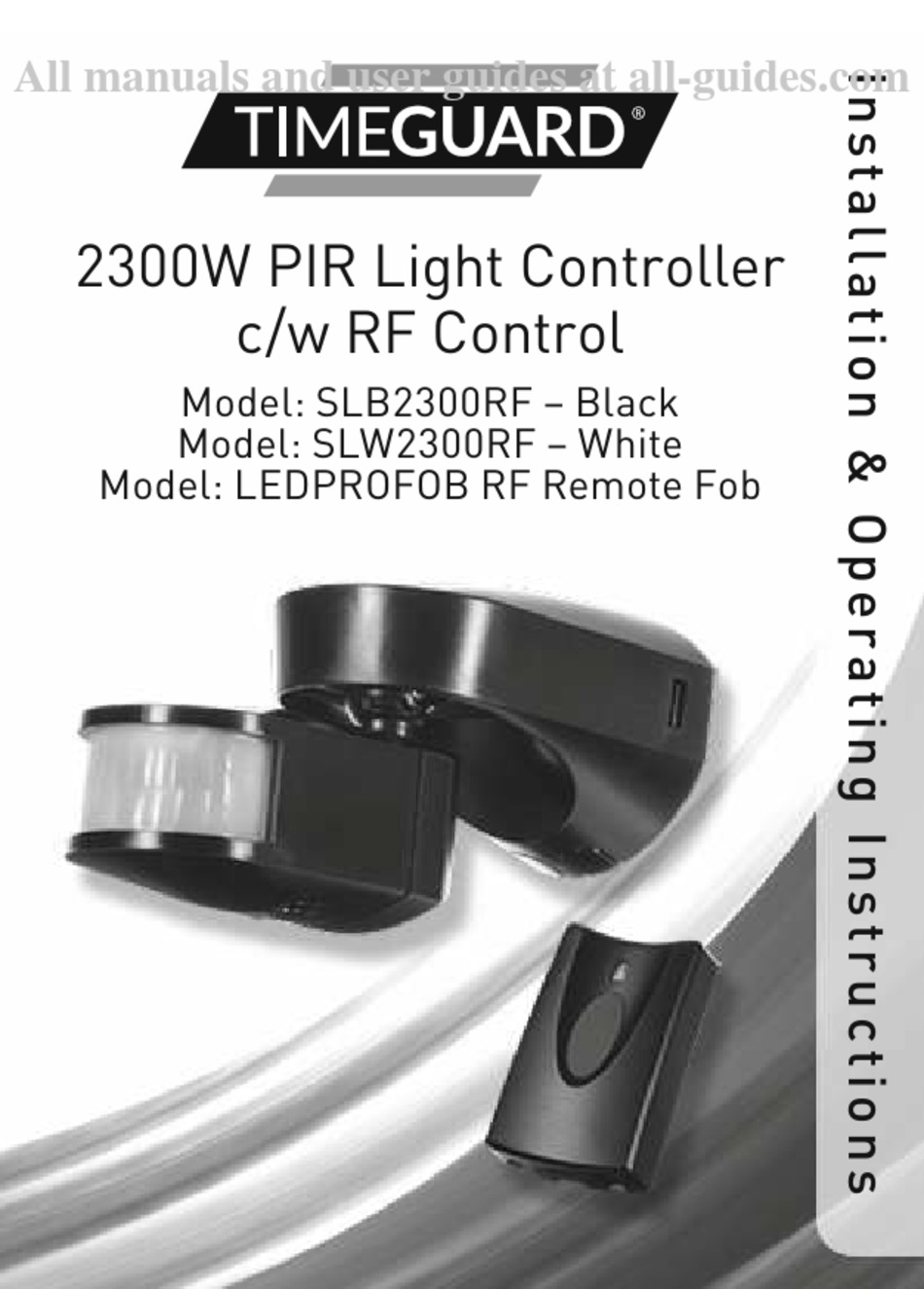 TIMEGUARD SLB2300RF INSTALLATION & OPERATING INSTRUCTIONS MANUAL Pdf
