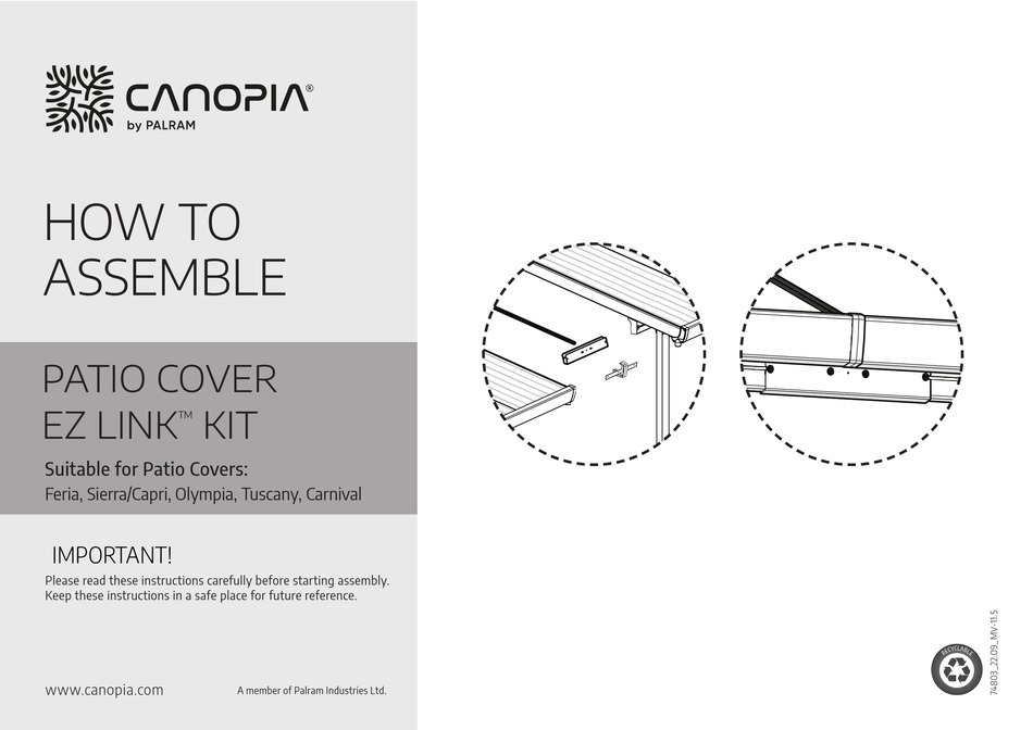 PALRAM CANOPIA EZ LINK KIT HOW TO ASSEMBLE Pdf Download ManualsLib