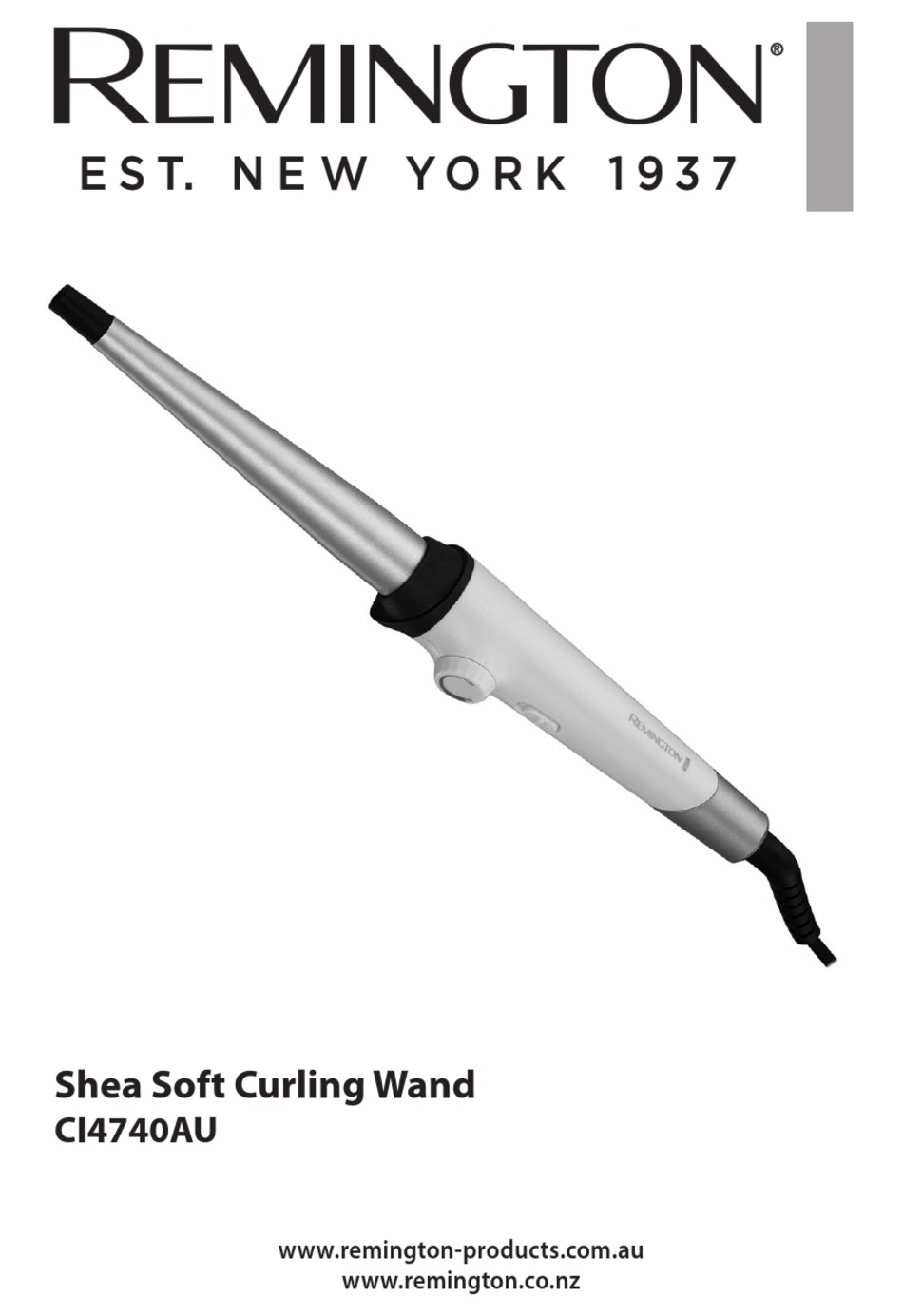 Remington Shea Soft Curling Wand Manual Pdf Download Manualslib