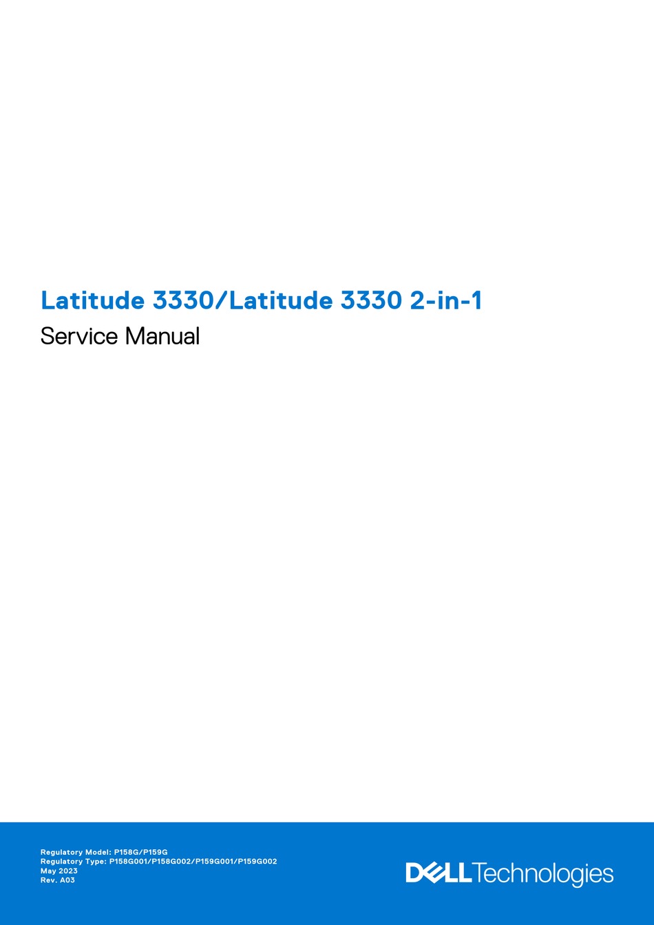 DELL LATITUDE 3330 SERVICE MANUAL Pdf Download | ManualsLib