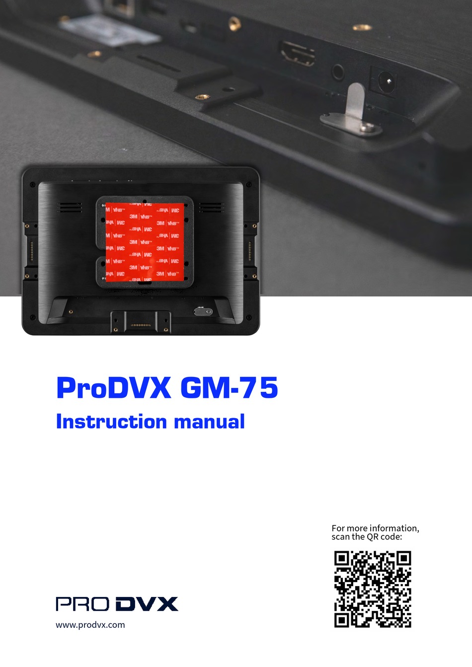 PRODVX GM-75 INSTRUCTION MANUAL Pdf Download | ManualsLib