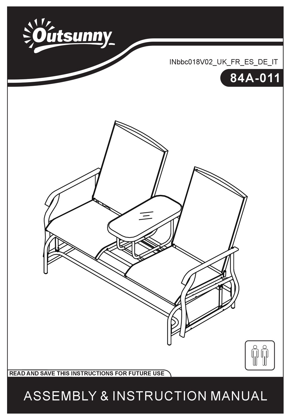OUTSUNNY 84A011 ASSEMBLY & INSTRUCTION MANUAL Pdf Download ManualsLib