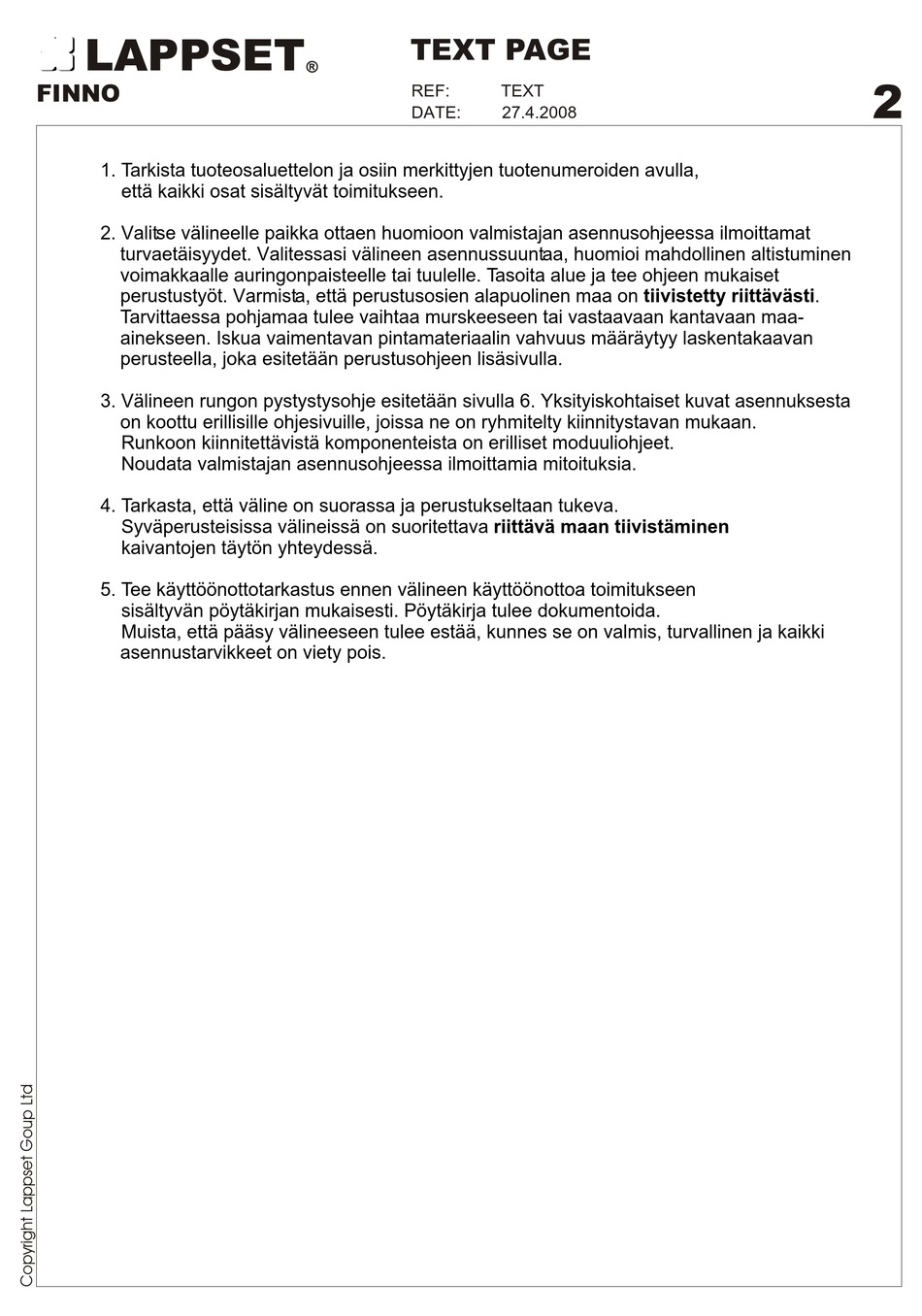 LAPPSET CLOVER INSTALLATION INSTRUCTIONS MANUAL Pdf Download ManualsLib