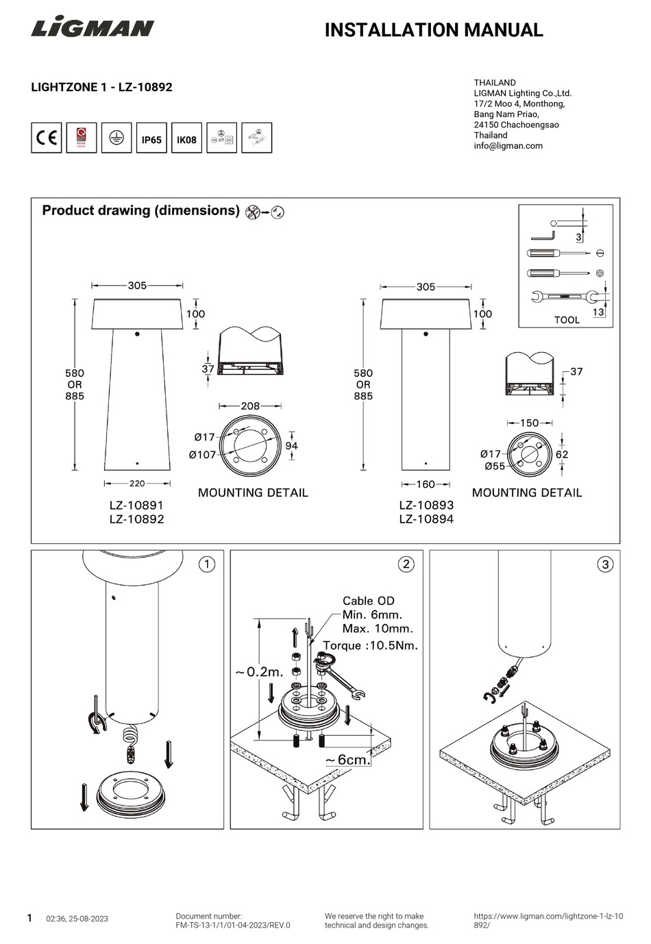 LIGMAN LIGHTZONE 1 INSTALLATION MANUAL Pdf Download | ManualsLib