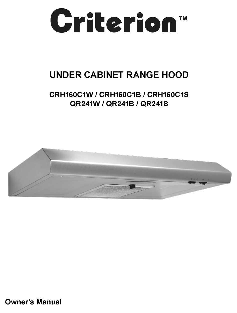 CRITERION CRH160C1W OWNER