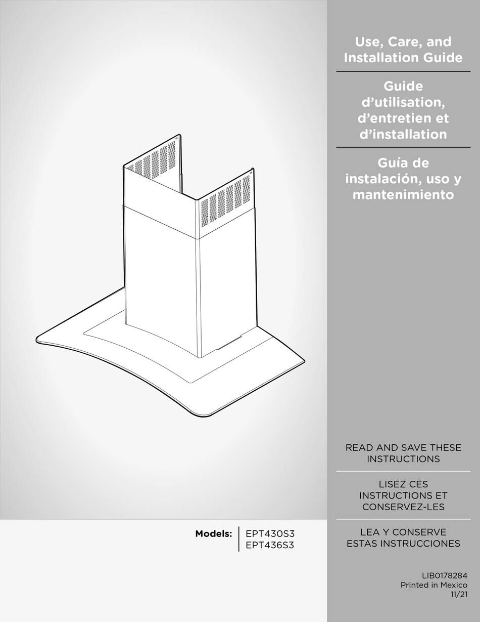 ELICA EPT430S3 USE, CARE AND INSTALLATION MANUAL Pdf Download ManualsLib