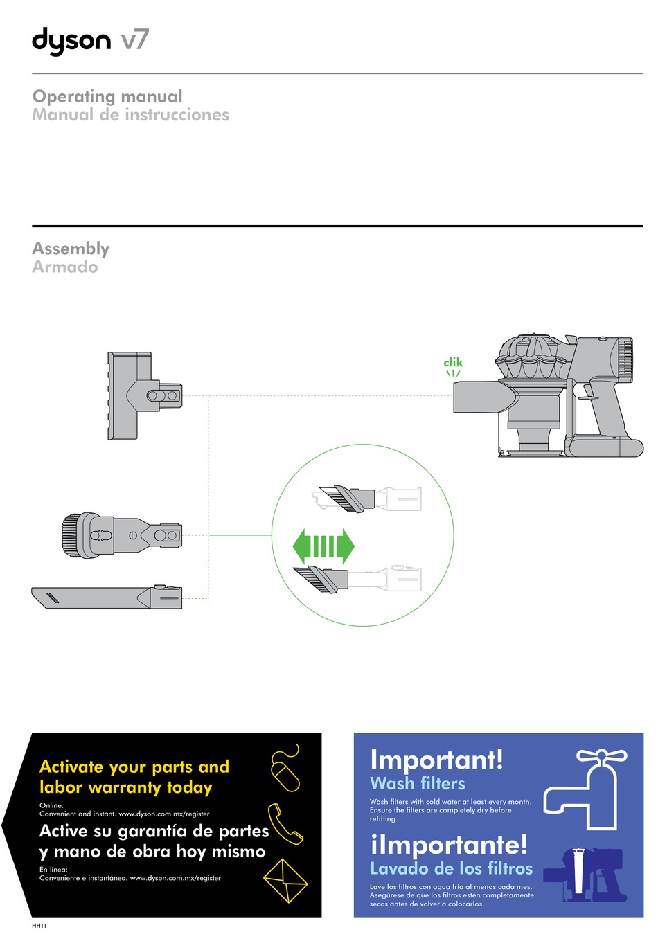 DYSON V7 OPERATING MANUAL Pdf Download ManualsLib