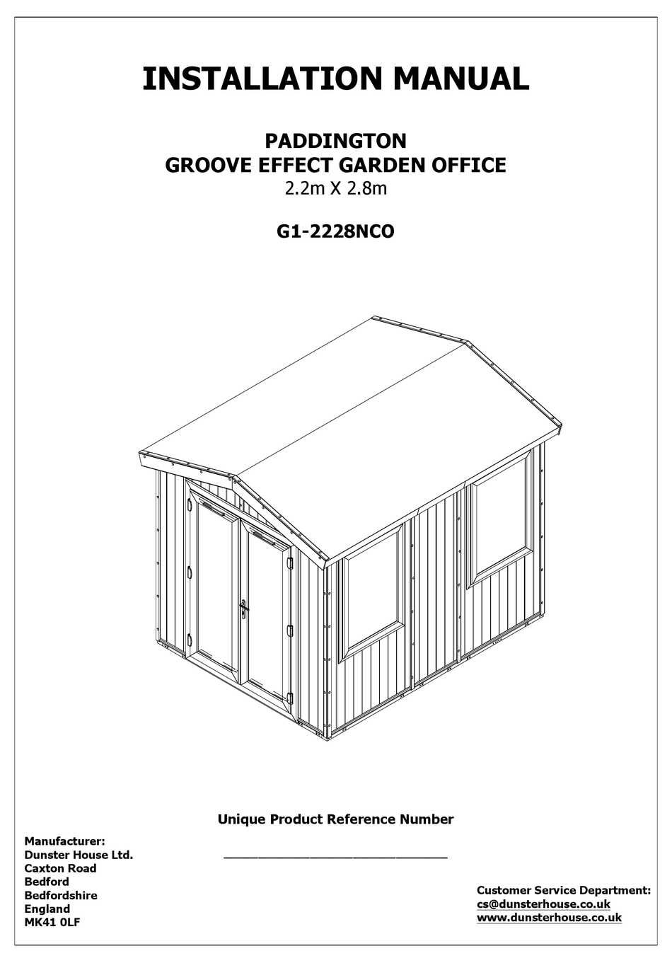 DUNSTER HOUSE PADDINGTON G1-2228NCO INSTALLATION MANUAL Pdf Download ...