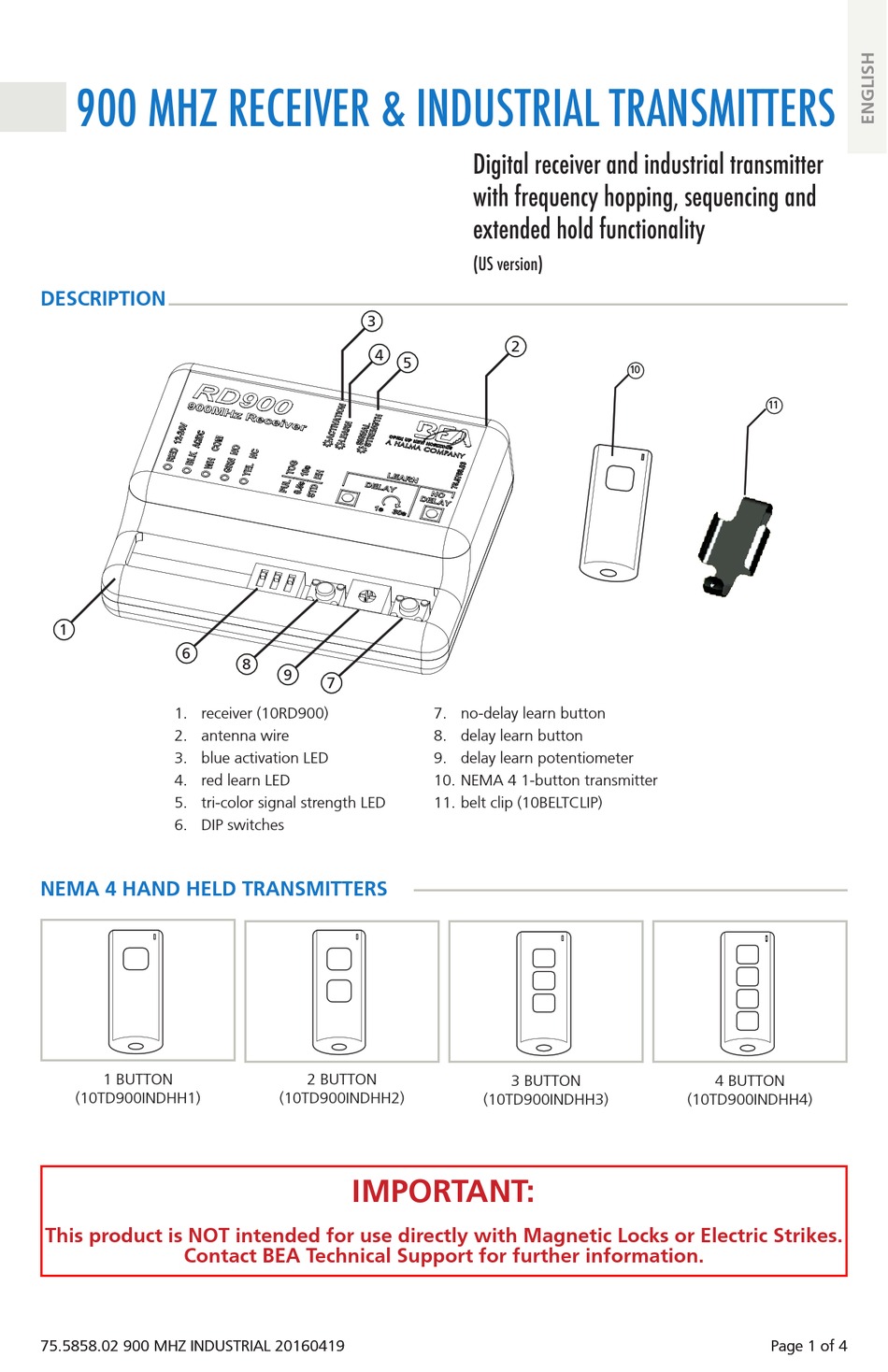 BEA 10TD900INDHH1 MANUAL Pdf Download ManualsLib