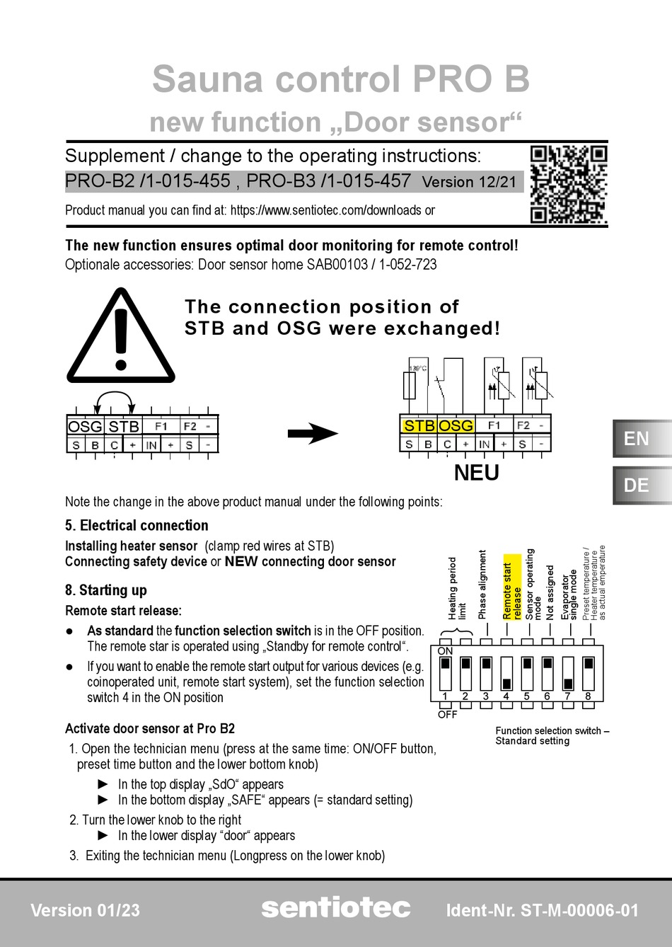 SENTIOTEC PRO B MANUAL Pdf Download | ManualsLib