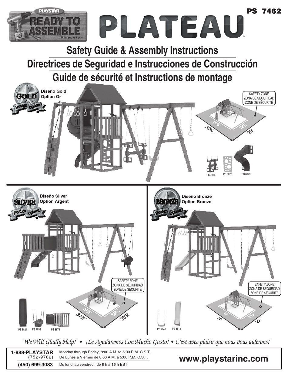 PLAYSTAR PLATEAU SAFETY MANUAL & ASSEMBLY INSTRUCTIONS Pdf Download