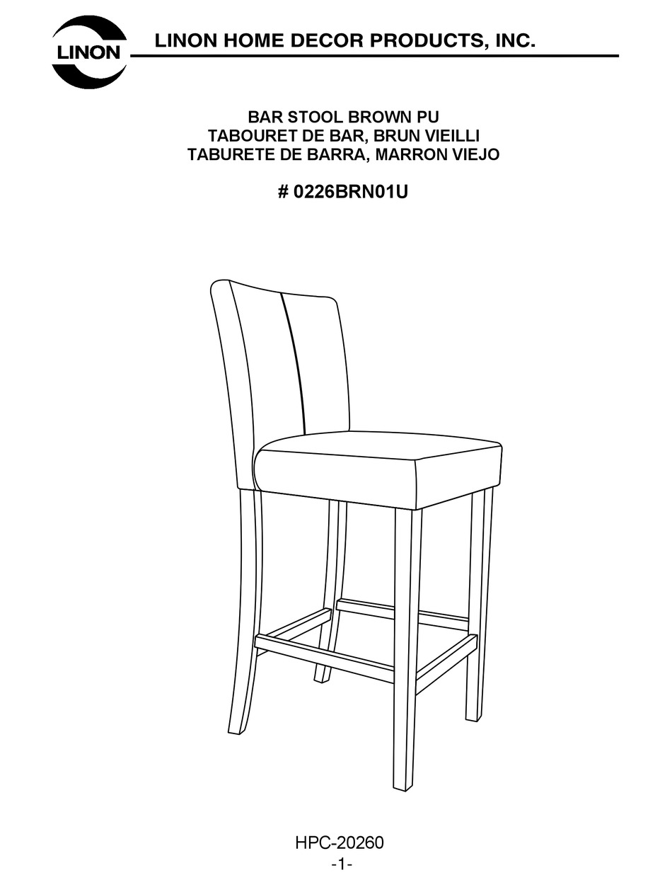 LINON 0226BRN01U ASSEMBLY INSTRUCTION MANUAL Pdf Download ManualsLib