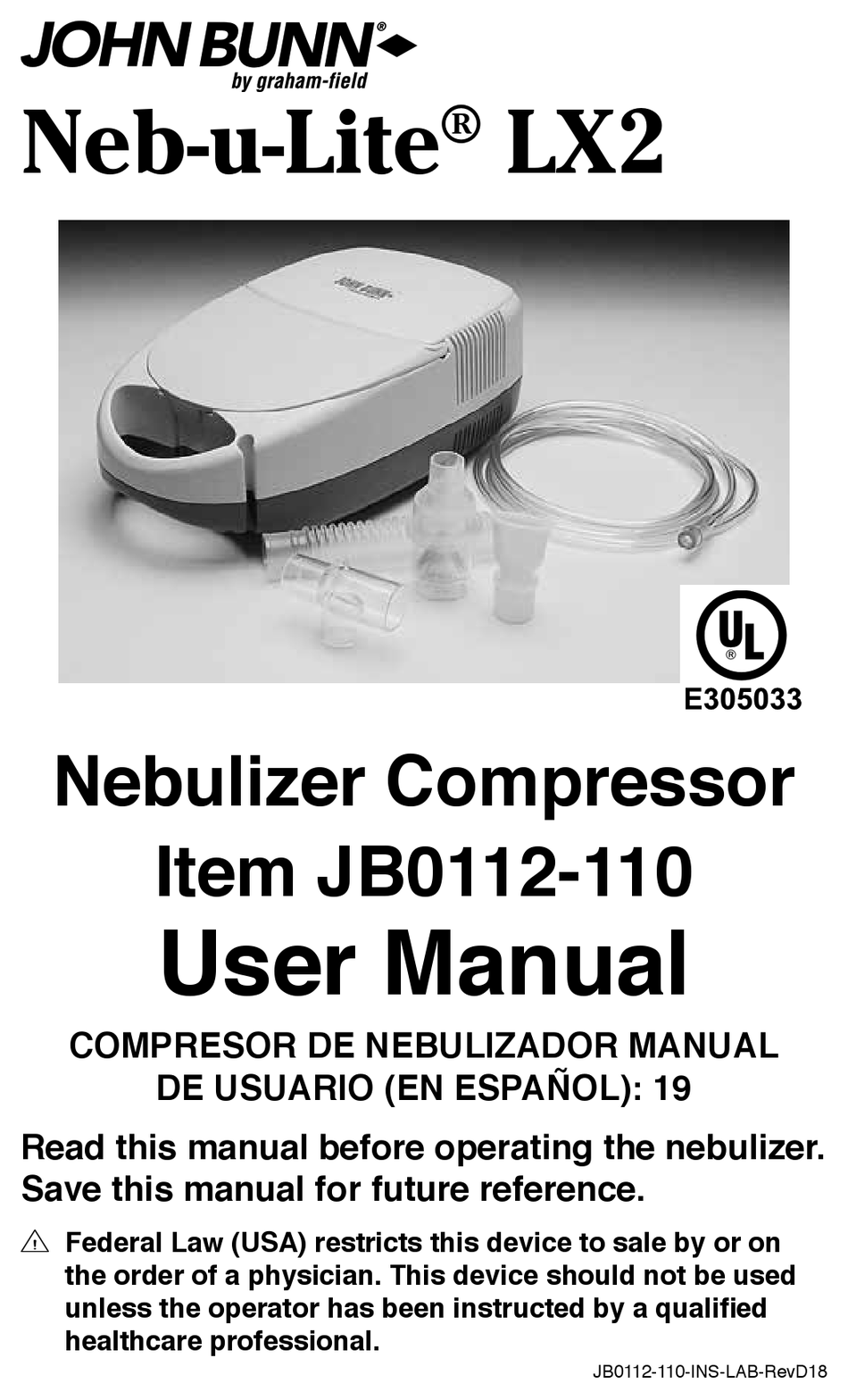 GRAHAM FIELD JOHN BUNN NEBULITE LX2 USER MANUAL Pdf Download ManualsLib