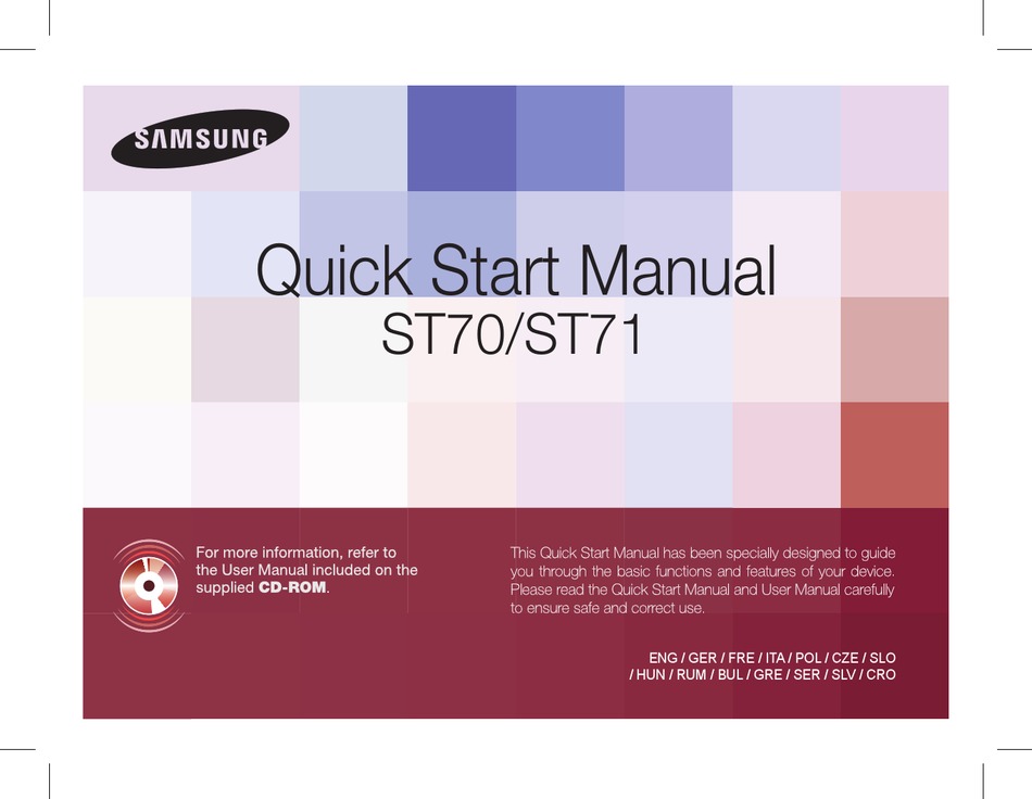 SAMSUNG ST70 QUICK START MANUAL Pdf Download ManualsLib