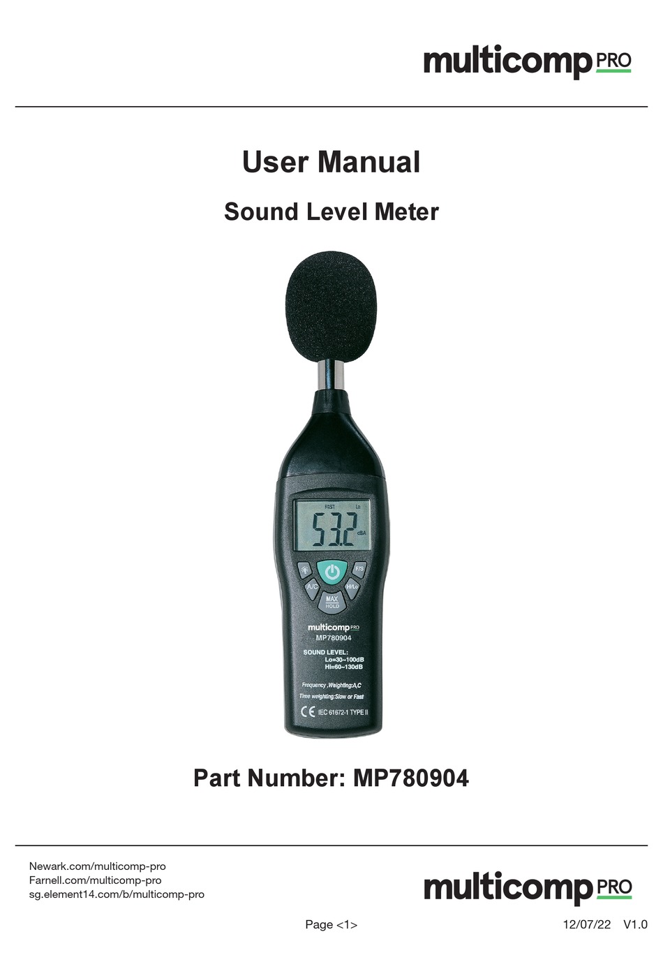 Multicomp Pro Mp780904 User Manual Pdf Download 